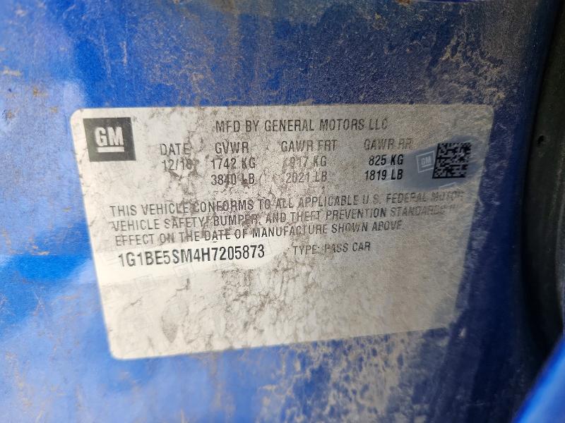 Продаж на аукціоні авто 2017 Chevrolet Cruze, vin: 1G1BE5SM4H7205873, номер лоту: 54994126