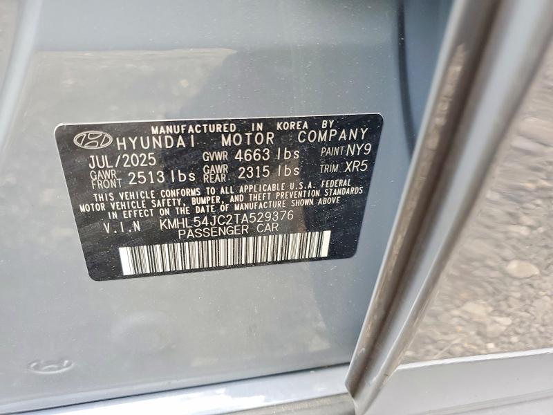 2026 Hyundai Sonata მანქანა იყიდება აუქციონზე, vin: KMHL54JC2TA529376, აუქციონის ნომერი: 53793016