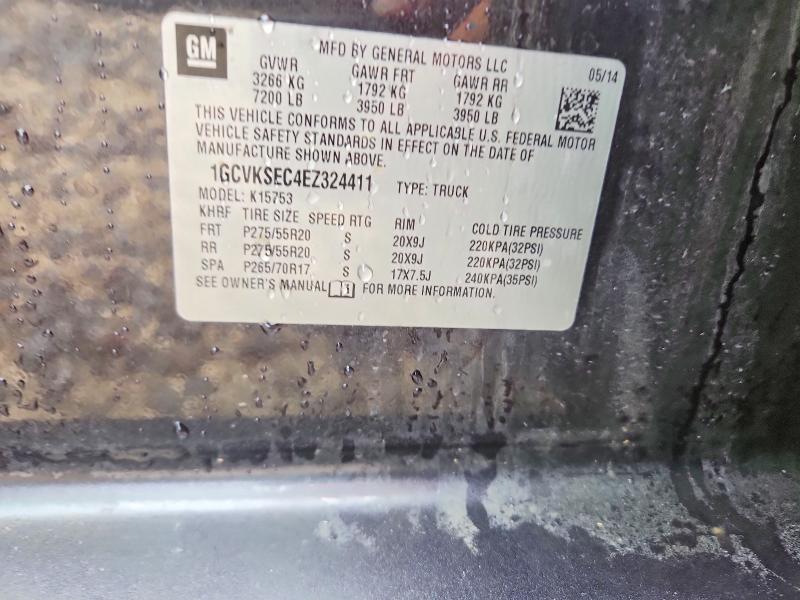 Aukcja sprzedaży 2014 Chevrolet Silverado, vin: 1GCVKSEC4EZ324411, numer aukcji: 55431706