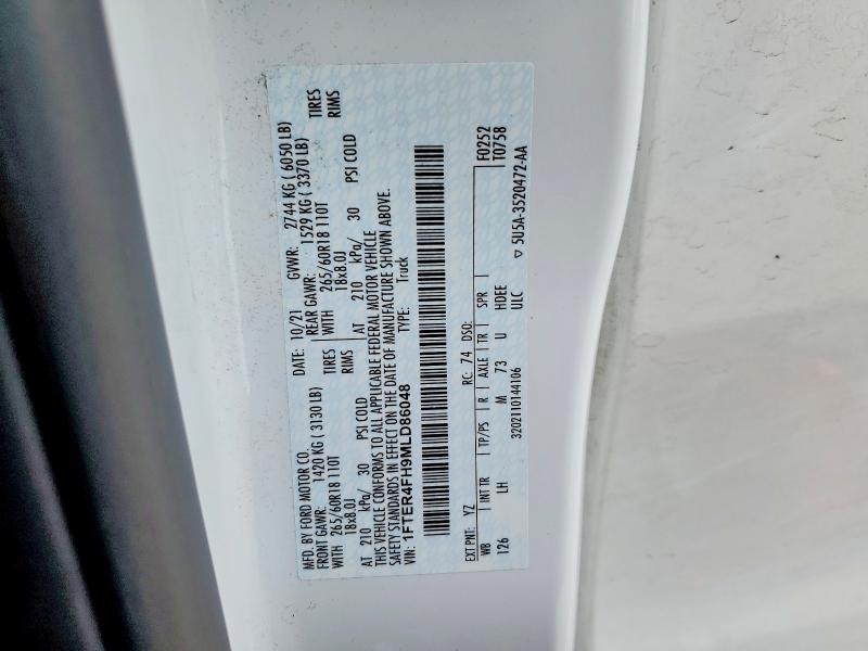 2021 Ford Ranger მანქანა იყიდება აუქციონზე, vin: 1FTER4FH9MLD86048, აუქციონის ნომერი: 53233006