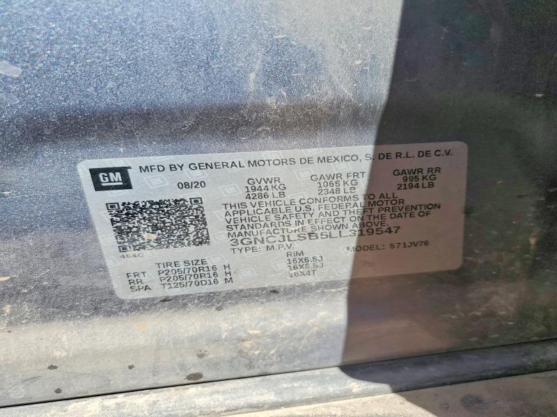 Продажа на аукционе авто 2020 Chevrolet Trax, vin: 3GNCJLSB5LL319547, номер лота: 52774966