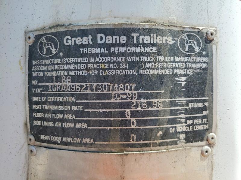 Продаж на аукціоні авто 2000 Great Dane Unknown, vin: 1GRAA9621YB074807, номер лоту: 53416706