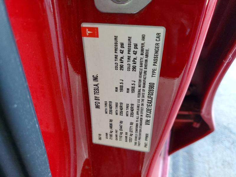 2018 Tesla Model 3 მანქანა იყიდება აუქციონზე, vin: 5YJ3E1EAXJF028980, აუქციონის ნომერი: 53224106