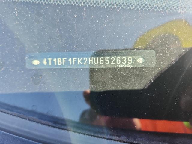 Auction sale of the 2017 Toyota Camry, vin: 4T1BF1FK2HU652639, lot number: 52837536