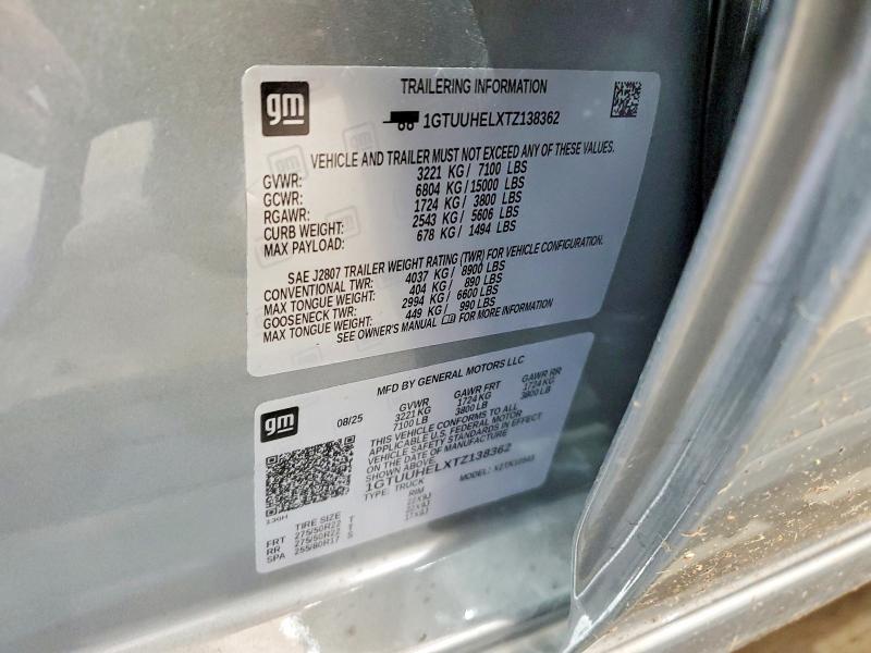 Продажа на аукционе авто 2026 Gmc Sierra, vin: 1GTUUHELXTZ138362, номер лота: 52915966