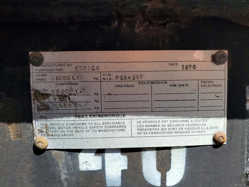 Aukcja sprzedaży 1970 Strick Trailer, vin: P594372, numer aukcji: 53454436
