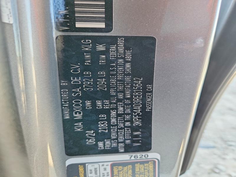 Продаж на аукціоні авто 2024 Kia Forte, vin: 3KPF54AD3RE815642, номер лоту: 52949586