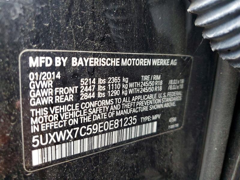 2014 Bmw X3 მანქანა იყიდება აუქციონზე, vin: 5UXWX7C59E0E81235, აუქციონის ნომერი: 52732416