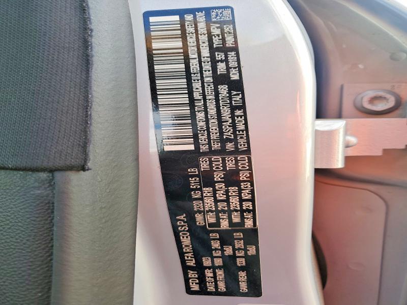 54912316 :رقم المزاد ، ZASPAJAN9R7D78468 vin ، 2024 Alfa Romeo Stelvio مزاد بيع