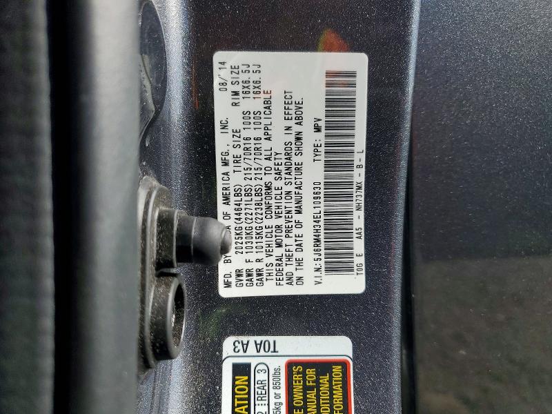 53403706 :رقم المزاد ، 5J6RM4H34EL109630 vin ، 2014 Honda Cr-v مزاد بيع