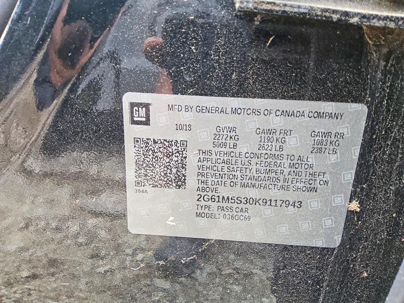 Aukcja sprzedaży 2019 Cadillac Xts, vin: 2G61M5S30K9117943, numer aukcji: 51092306