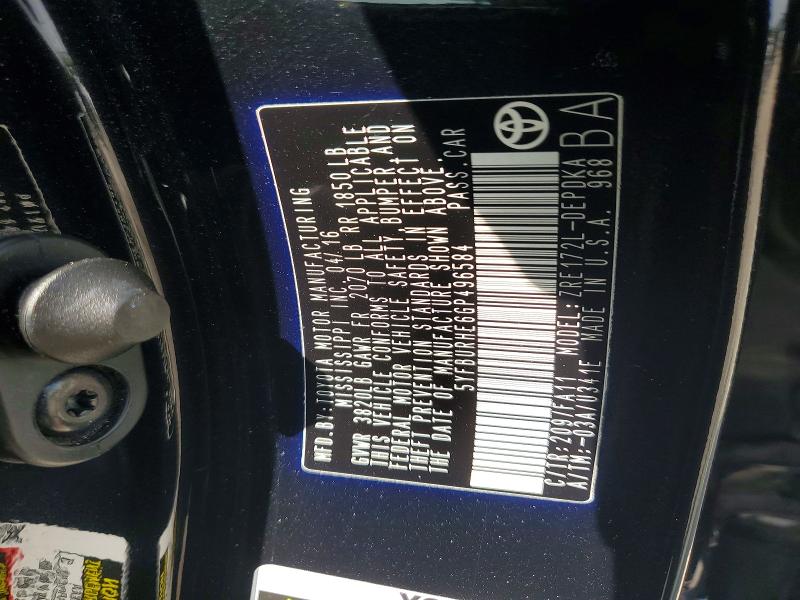 Продаж на аукціоні авто 2016 Toyota Corolla, vin: 5YFBURHE6GP496584, номер лоту: 54143546