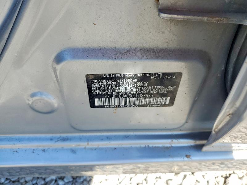 Продажа на аукционе авто 2014 Subaru Impreza, vin: JF1GJAC60EH023536, номер лота: 55408506