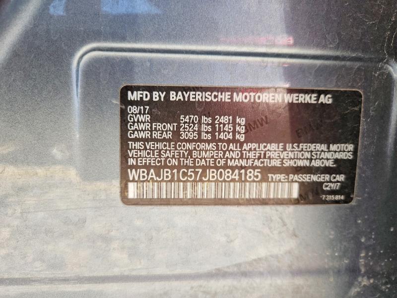 Продаж на аукціоні авто 2018 Bmw 530xe, vin: WBAJB1C57JB084185, номер лоту: 52956656