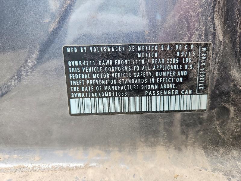 Aukcja sprzedaży 2016 Volkswagen Golf Sportwagen, vin: 3VWA17AUXGM511053, numer aukcji: 52886516