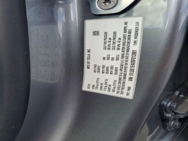 Продажа на аукционе авто 2025 Tesla Model 3, vin: 5YJ3E1EAXSF013901, номер лота: 53110046