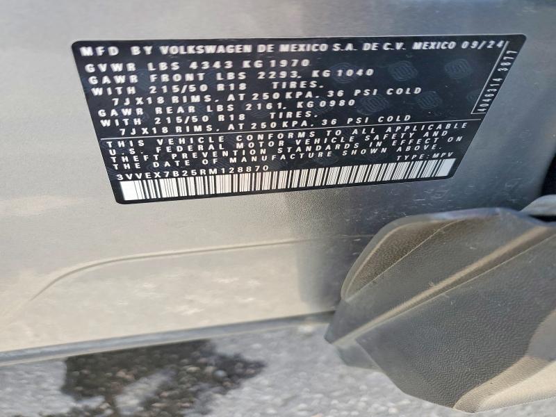 Продажа на аукционе авто 2024 Volkswagen Taos, vin: 3VVEX7B25RM128870, номер лота: 53119716