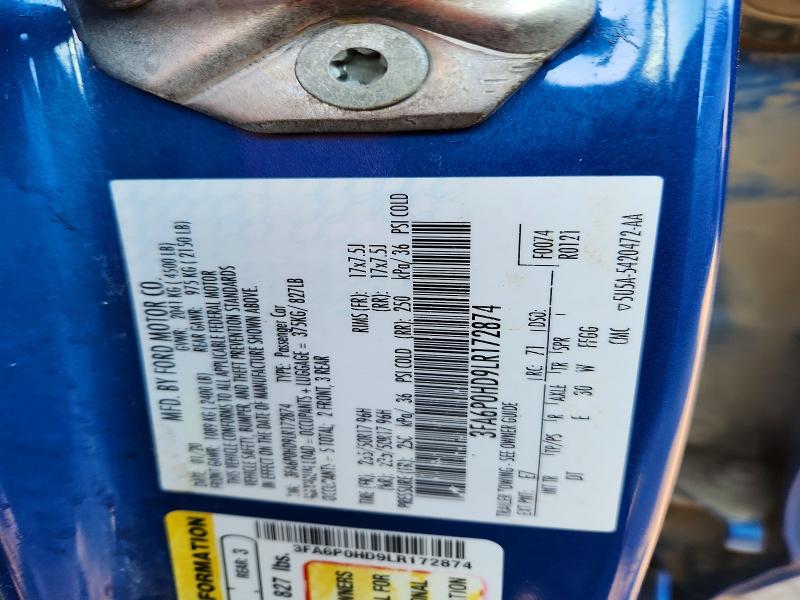 Продажа на аукционе авто 2020 Ford Fusion, vin: 3FA6P0HD9LR172874, номер лота: 51535236