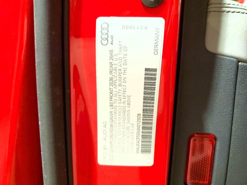 Продаж на аукціоні авто 2021 Audi A5, vin: WAUFACF55MA012928, номер лоту: 52073096