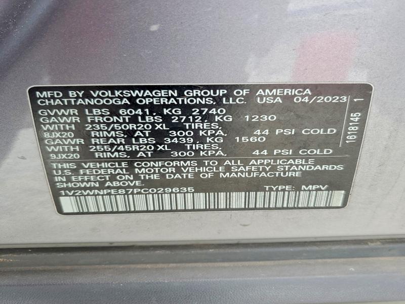 2023 Volkswagen Id.4 მანქანა იყიდება აუქციონზე, vin: 1V2WNPE87PC029635, აუქციონის ნომერი: 54581766