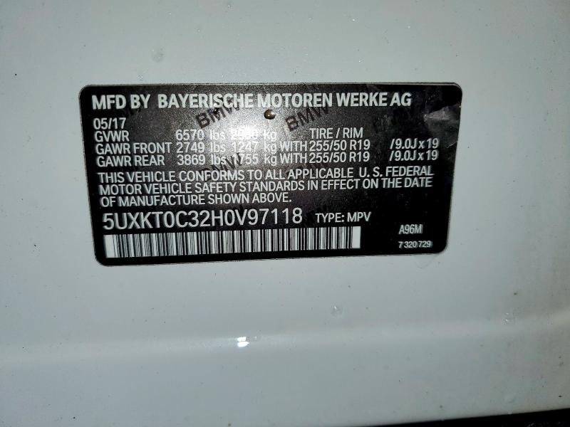 55195726 :رقم المزاد ، 5UXKT0C32H0V97118 vin ، 2017 Bmw X5 مزاد بيع