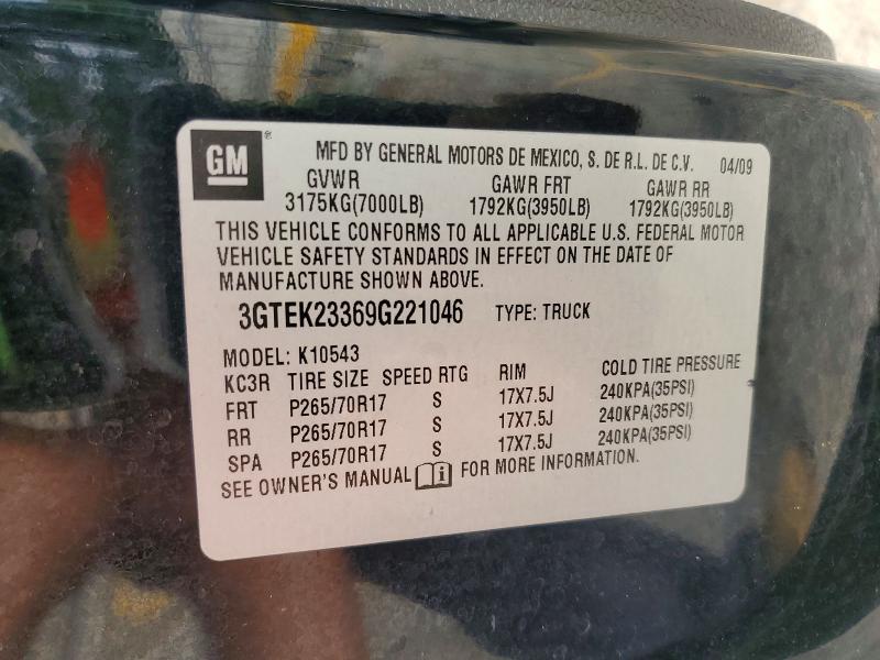 Продаж на аукціоні авто 2009 Gmc Sierra, vin: 3GTEK23369G221046, номер лоту: 52712846