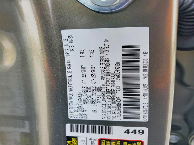 2025 Toyota Tacoma მანქანა იყიდება აუქციონზე, vin: 3TMLB5JN9SM164507, აუქციონის ნომერი: 53192476