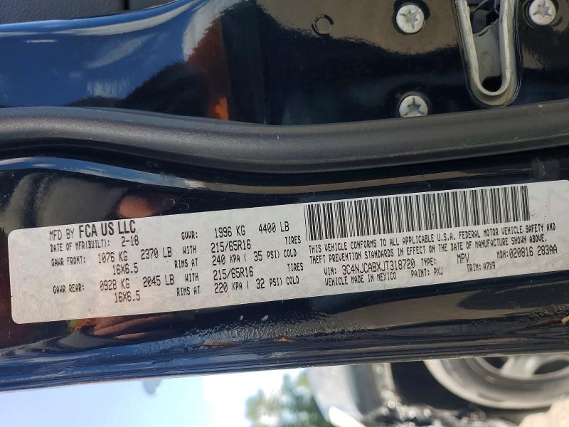 2018 Jeep Compass მანქანა იყიდება აუქციონზე, vin: 3C4NJCABXJT318720, აუქციონის ნომერი: 55156556