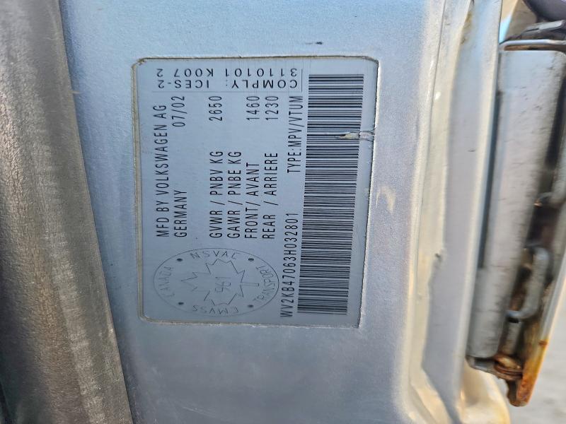 Продаж на аукціоні авто 2003 Volkswagen Eurovan, vin: WV2KB47063H032801, номер лоту: 51972356