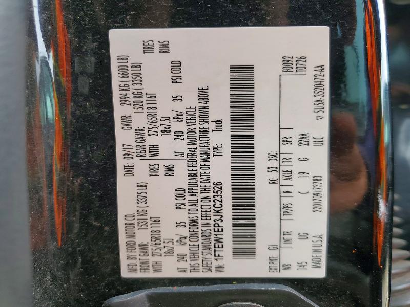 Продажа на аукционе авто 2018 Ford F150, vin: 1FTEW1EP3JKC23526, номер лота: 51885116