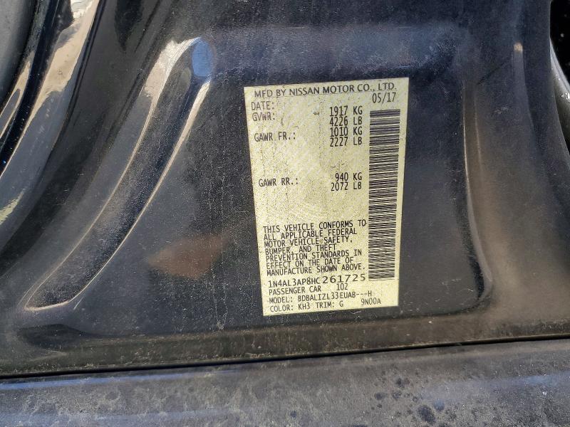 Продажа на аукционе авто 2017 Nissan Altima, vin: 1N4AL3AP8HC261725, номер лота: 53602756