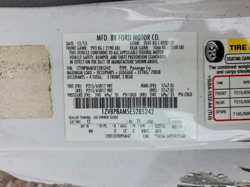 Продаж на аукціоні авто 2014 Ford Mustang, vin: 1ZVBP8AM5E5285242, номер лоту: 53661116