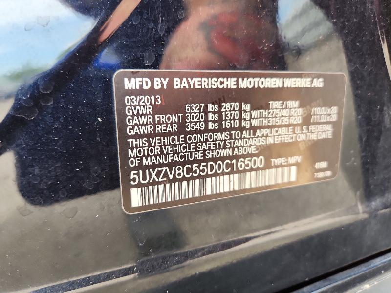 Aukcja sprzedaży 2013 Bmw X5, vin: 5UXZV8C55D0C16500, numer aukcji: 54987886