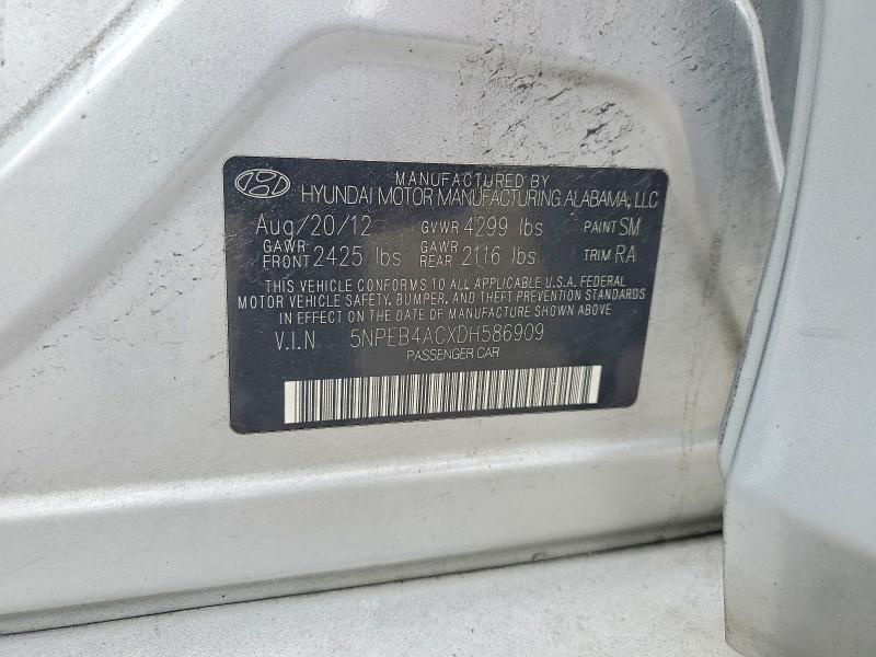 Продаж на аукціоні авто 2013 Hyundai Sonata, vin: 5NPEB4ACXDH586909, номер лоту: 55123716