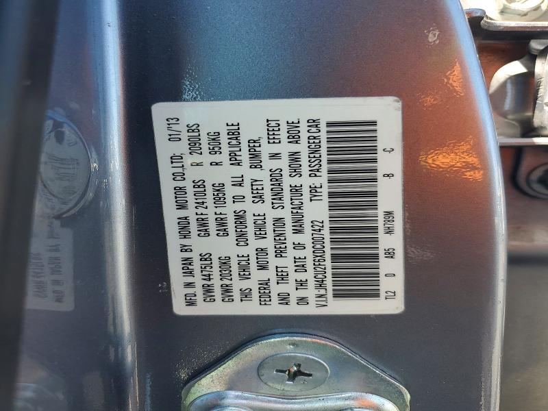 Продажа на аукционе авто 2013 Acura Tsx, vin: JH4CU2F6XDC007422, номер лота: 91879745