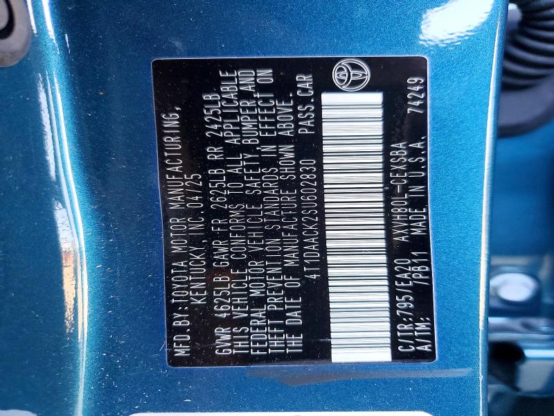 Продаж на аукціоні авто 2025 Toyota Camry, vin: 4T1DAACK2SU602830, номер лоту: 54307056