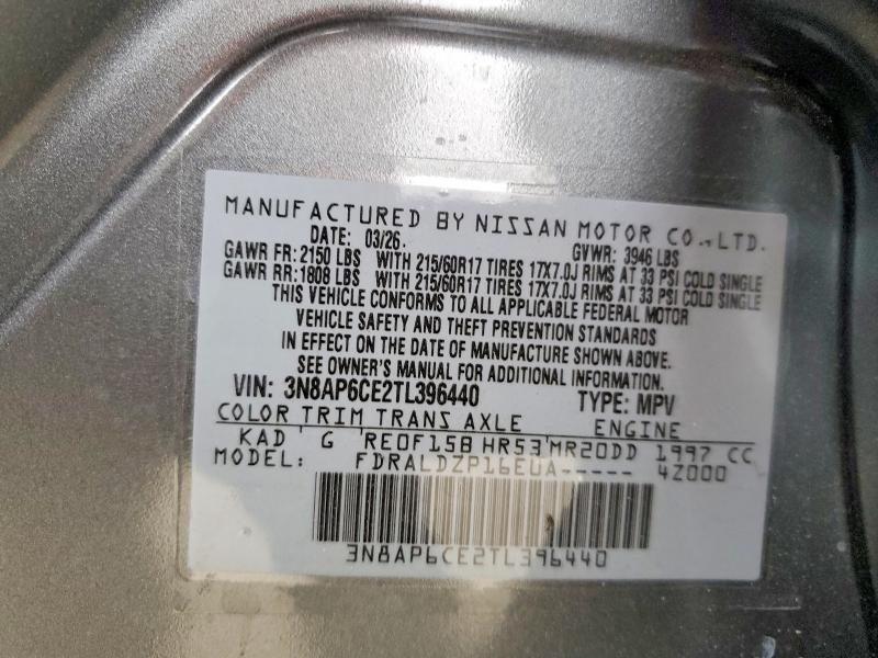 Aukcja sprzedaży 2026 Nissan Kicks, vin: 3N8AP6CE2TL396440, numer aukcji: 53122916