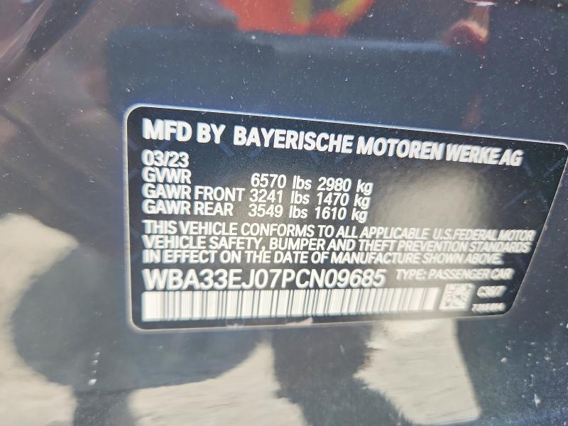 2023 Bmw 760 მანქანა იყიდება აუქციონზე, vin: WBA33EJ07PCN09685, აუქციონის ნომერი: 52517196