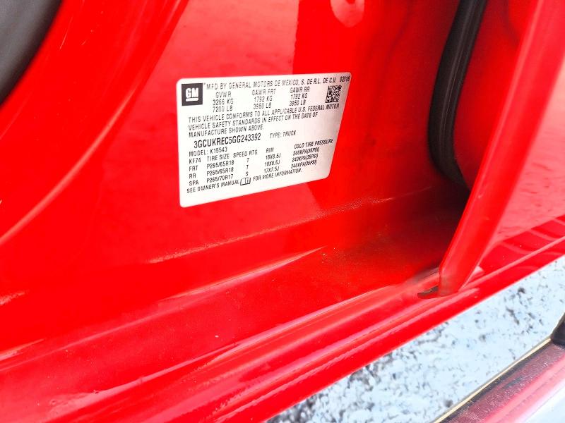 Aukcja sprzedaży 2016 Chevrolet Silverado, vin: 3GCUKREC5GG243392, numer aukcji: 52143786