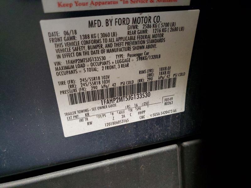 Продажа на аукционе авто 2018 Ford Taurus, vin: 1FAHP2MT5JG133530, номер лота: 53904156