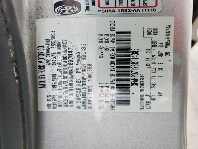 Aukcja sprzedaży 2008 Ford Fusion, vin: 3FAHP07128R114385, numer aukcji: 53998496