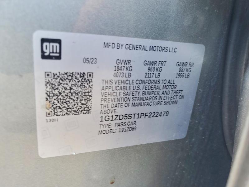 Aukcja sprzedaży 2023 Chevrolet Malibu, vin: 1G1ZD5ST1PF222479, numer aukcji: 55535866