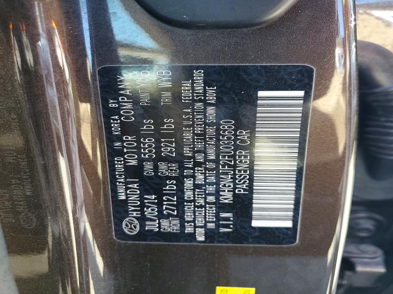 Aukcja sprzedaży 2015 Hyundai Genesis, vin: KMHGN4JF2FU035680, numer aukcji: 54465846