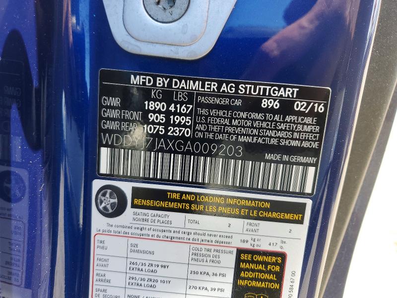 Продажа на аукционе авто 2016 Mercedes-benz Amg Gt, vin: WDDYJ7JAXGA009203, номер лота: 53360506