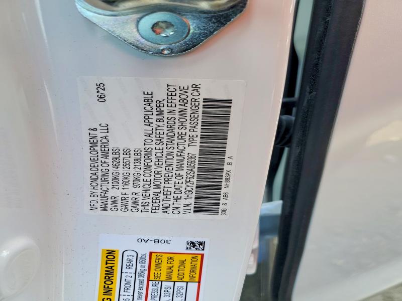 Продажа на аукционе авто 2025 Honda Accord, vin: 1HGCY2F62SA059367, номер лота: 53714486
