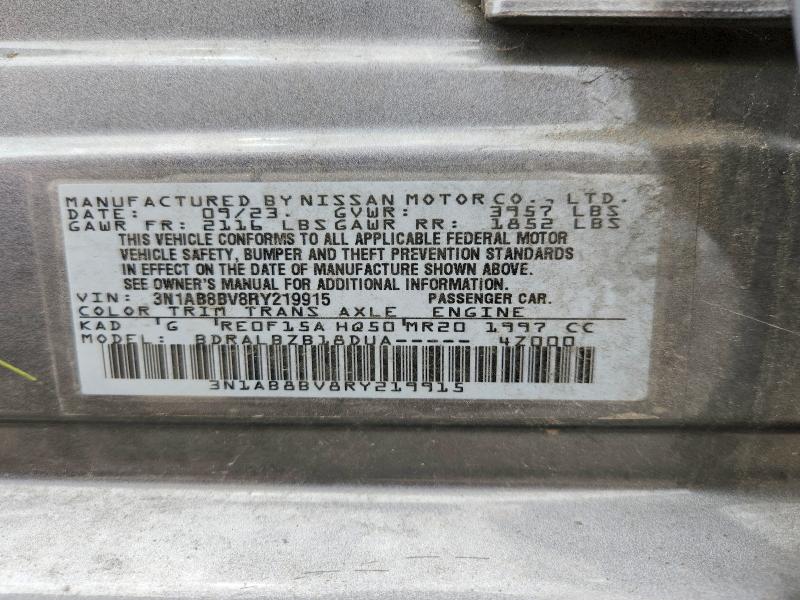 Aukcja sprzedaży 2024 Nissan Sentra, vin: 3N1AB8BV8RY219915, numer aukcji: 54714596