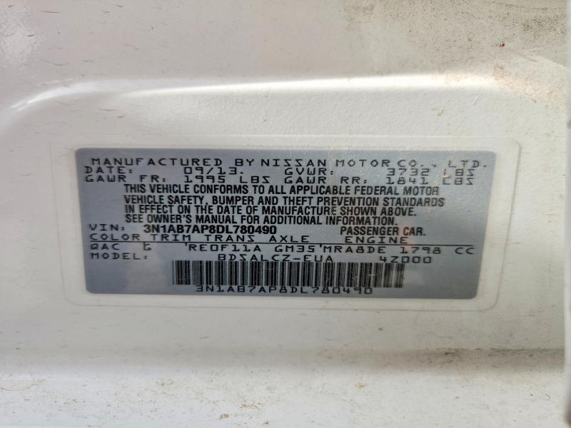 Продажа на аукционе авто 2013 Nissan Sentra, vin: 3N1AB7AP8DL780490, номер лота: 55561646