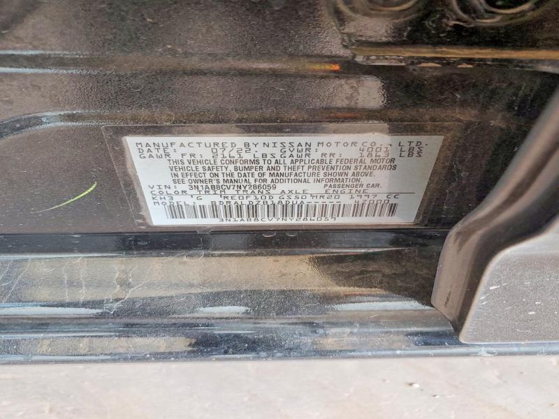 Продаж на аукціоні авто 2022 Nissan Sentra, vin: 3N1AB8CV7NY286059, номер лоту: 53325246