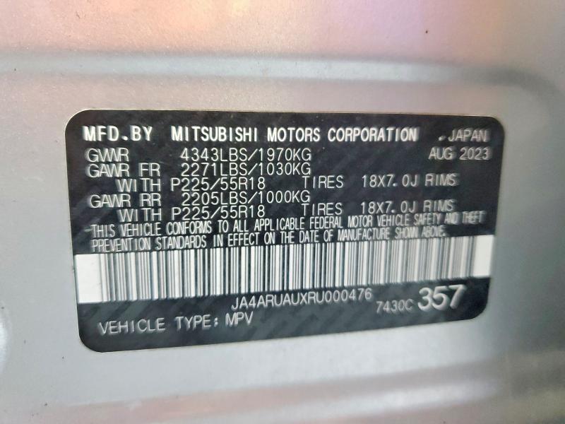 Продаж на аукціоні авто 2024 Mitsubishi Outlander Sport, vin: JA4ARUAUXRU000476, номер лоту: 54201406