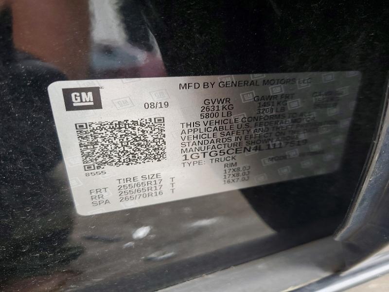 Продаж на аукціоні авто 2020 Gmc Canyon, vin: 1GTG5CEN4L1117519, номер лоту: 52860996